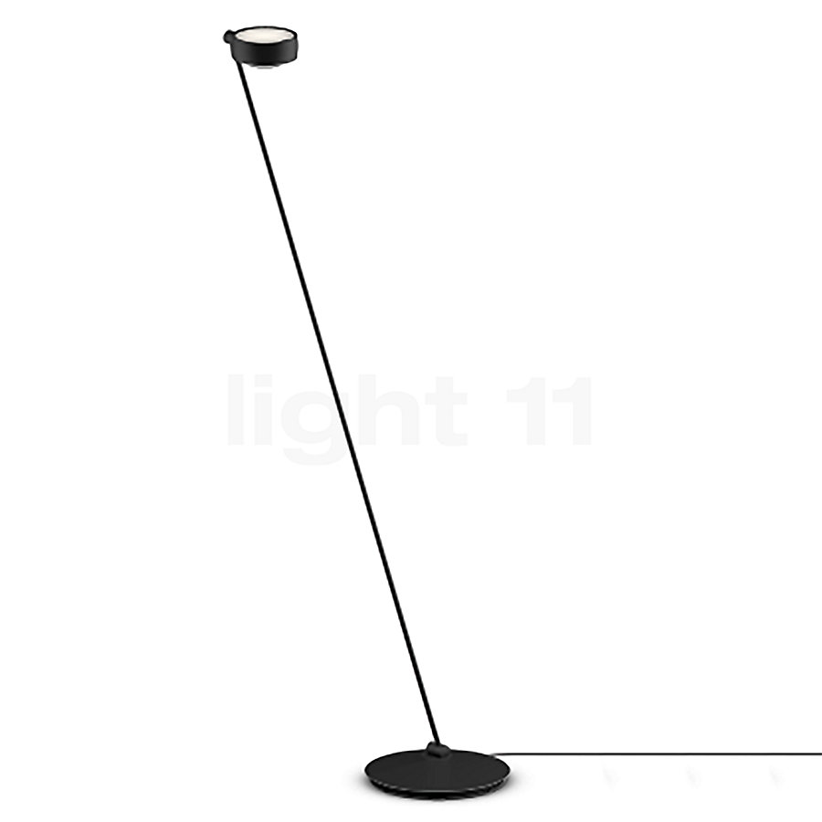 Occhio Sento Lettura 160 E Lampadaire LED à droite tête noir mat/corps noir mat - 3.000 K Image du produit