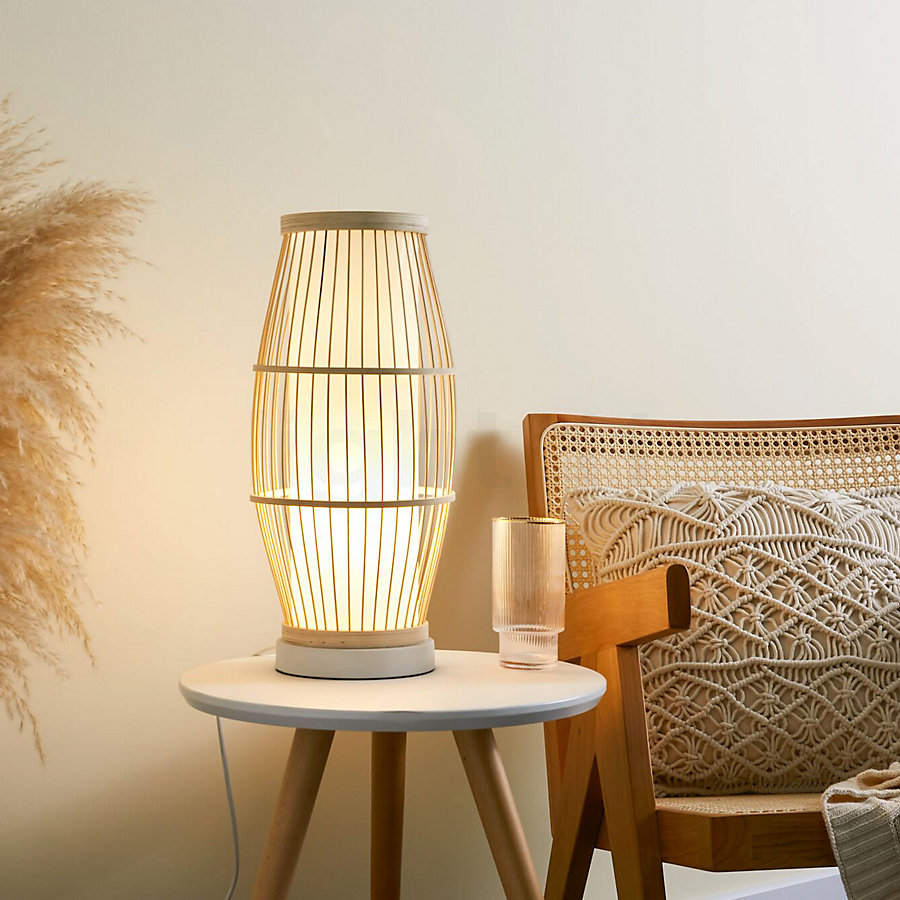 Lampe extérieur sans fil rechargeable Balad Bamboo Fermob - bois naturel