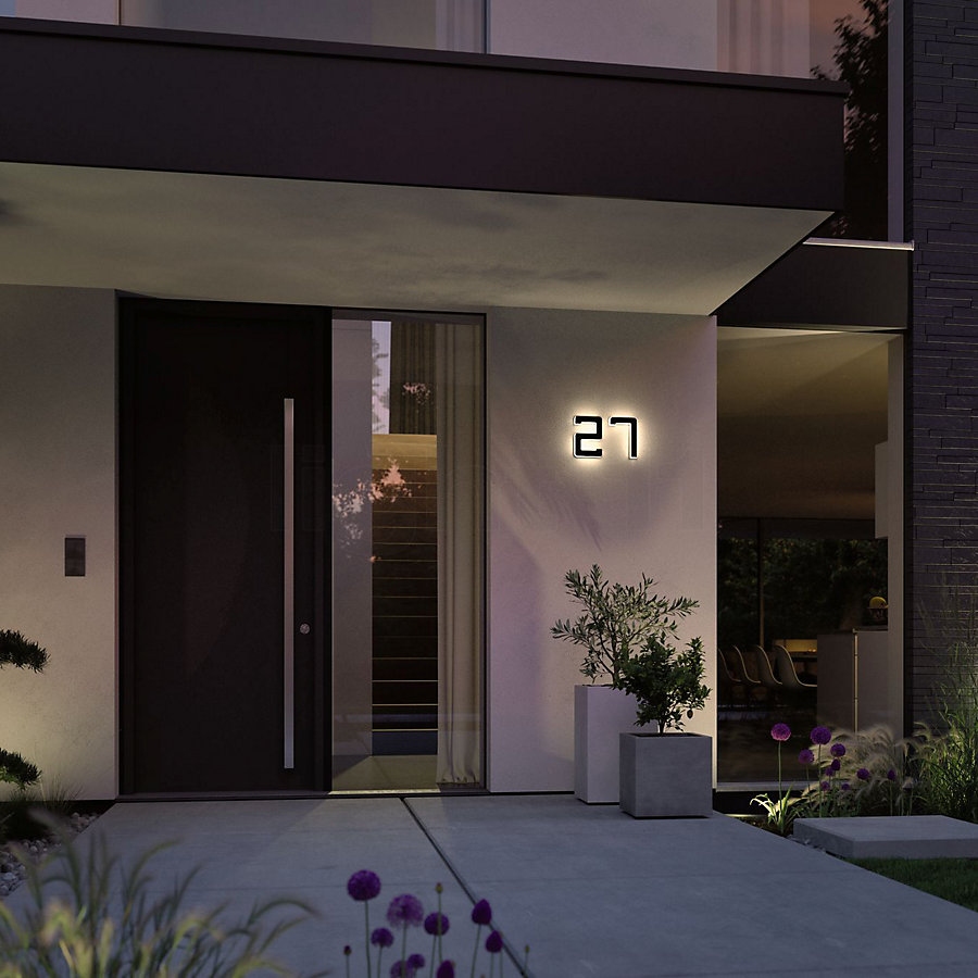 Paulmann Solaire-Lumière de numéro de maison LED Exemple d'utilisation en photo