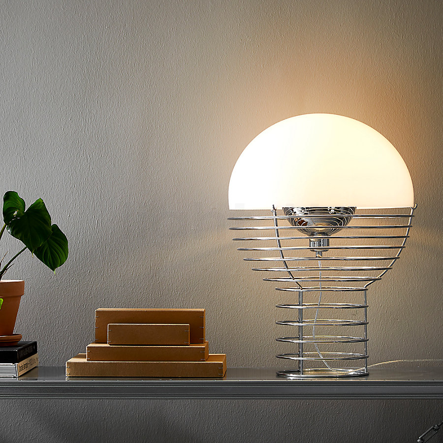 Verpan Wire Lampe de table Exemple d'utilisation en photo
