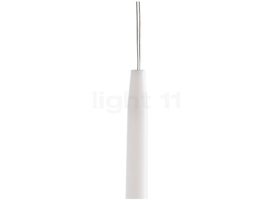 Artemide Castore, lámpara de suspensión ø14 cm - El soporte de plástico se funde con el cable de manera imperceptible.