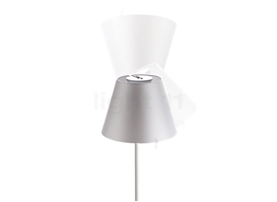 Artemide Melampo Terra aluminiumgrå - 35 cm , Lagerhus, ny original emballage - The shade of the Melampo Terra can be put in three different positions in order to achieve an individual lighting effect.