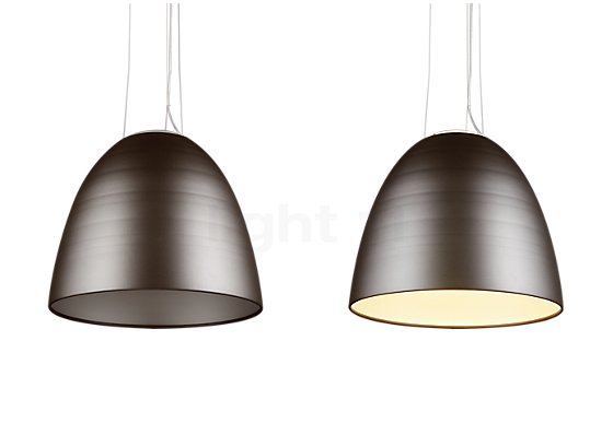Artemide Nur Pendant Light aluminium grey - Mini - Whether the light is switched on or off, the Nur is a fabulous eye-catcher that adds that special something to any room.