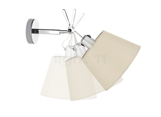 Artemide Tolomeo Parete Diffusore parchment - ø18 cm - Thanks to its practical handle, the light direction of the wall light may be adjusted as required.