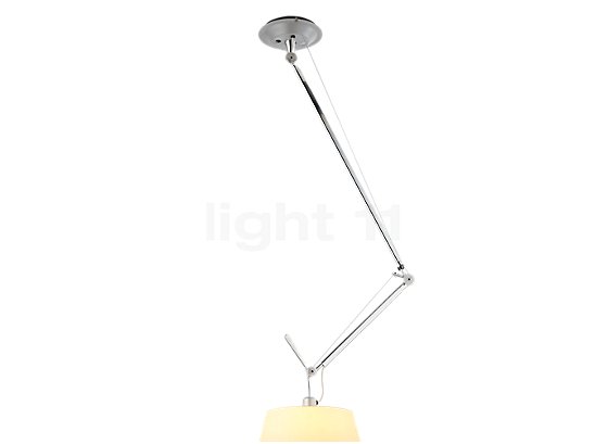 Artemide Tolomeo Sospensione Decentrata aluminium, ø20 cm - Thanks to its flexibly adjustable articulated arm, the Tolomeo Decentrata may also be attached to a decentralised ceiling outlet.