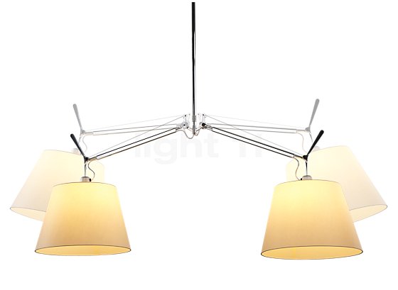 Artemide Tolomeo Sospensione Diffusore parchment - ø24 cm - The two light heads of the Tolomeo Sospensione Diffusore may be adjusted individually.