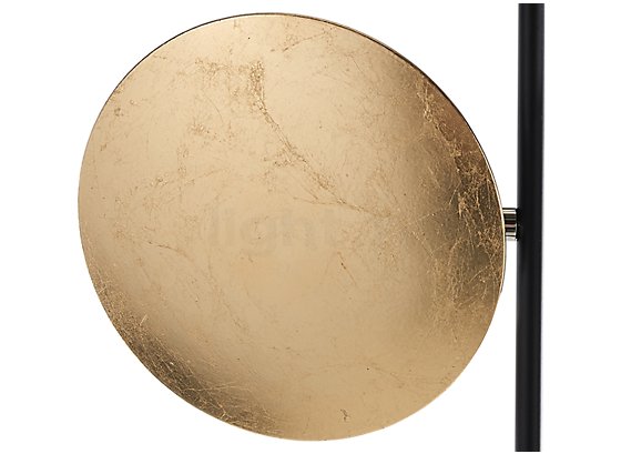 Catellani & Smith Lederam F3 doré/noir - Des métaux précieux sont appliqués manuellement sur les réflecteurs du luminaire.