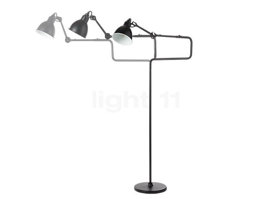 DCW Lampe Gras No 411 Lampadaire noir - Ce luminaire séduit par sa grande flexibilité en matière d'orientation de la lumière.