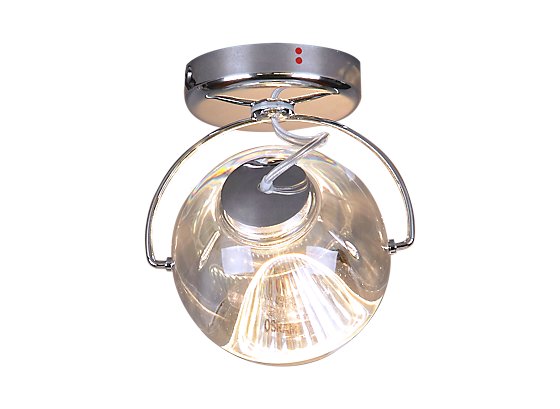 Fabbian Beluga Colour 1-lamp wall/ceiling light clear , Warehouse sale, as new, original packaging - The Beluga ceiling / wall light can be rotated by 360° and therefore offers needs-oriented zone lighting.