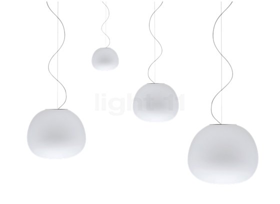 Fabbian Lumi Mochi, lámpara de suspensión ø20 cm - La elegante lámpara colgante está disponible en varios tamaños.