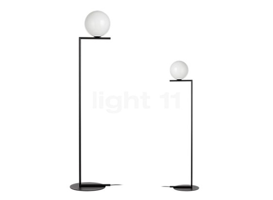 Flos IC Lights F1 negro - Esta lámpara de pie está disponible en dos tamaños distintos.