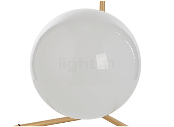 Flos IC Lights T2 Messing matt , Lagerverkauf, Neuware - Der Diffusor besteht aus glänzend poliertem und mundgeblasenem Opalglas.