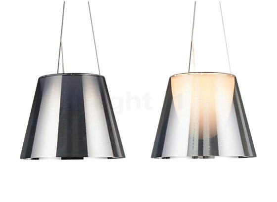 Flos Ktribe Pendant Light bronze - 39,5 cm - As soon as the KTribe S2 is switched on, the silhouette of the inner diffuser becomes visible in an appealing way.