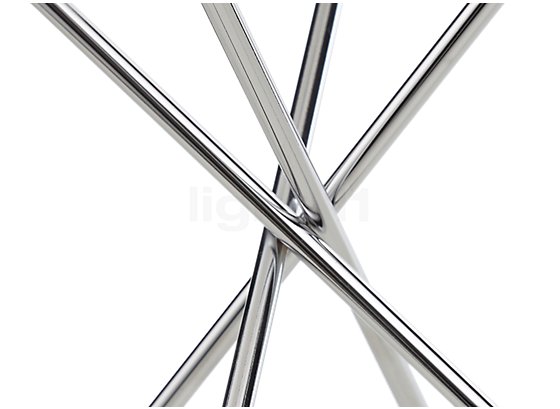 Flos Ray Lampadaire verre - gris - 43 cm - Le support de l'abat-jour, composé de tiges se croisant, rappelle la forme d'un pylône électrique.