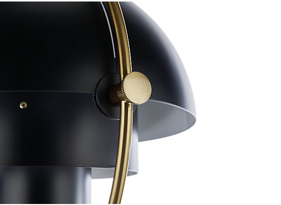 Gubi Multi-Lite, lámpara de suspensión cromo/negro - ø22,5 cm - El anillo metálico de primera calidad está disponible en muchos colores distintos. Aquí le mostramos el de latón.