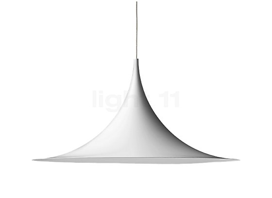 Gubi Semi Lampada a sospensione bianco opaco - ø30 cm - La raffinata combinazione tra due quarti di cerchio rende la Semi una lampada a sospensione tanto purista quanto elegante.