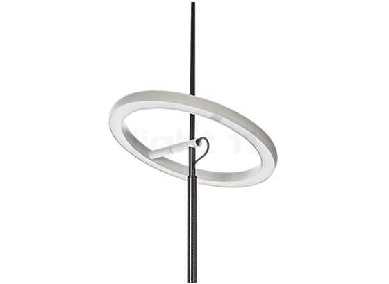 Ingo Maurer Ringelpiez LED noir - La tête de lampe formant un anneau peut être penchée au besoin pour donner une luminosité individualisée.