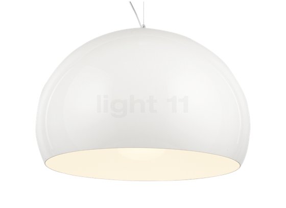 Kartell FL/Y Hanglamp wit glanzend - De FL/Y neemt in vanwege een puristisch, expressief design, dat een klein beetje aan een zeepbel doet denken.