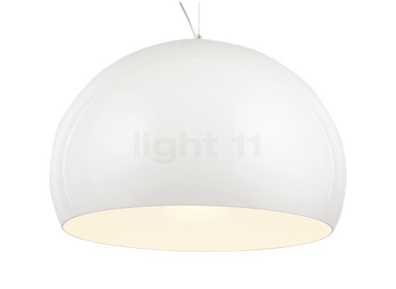 Kartell FL/Y Pendant Light black , Warehouse sale, as new, original packaging - The FL/Y impresses by its purist, expressive design that slightly reminds us of a bubble.