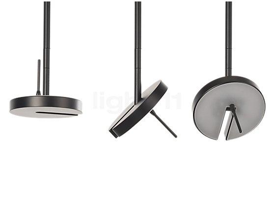 LEDS-C4 Invisible Pendant Light LED black , discontinued product - By means of a handle, the lamp head may be pivoted as desired.