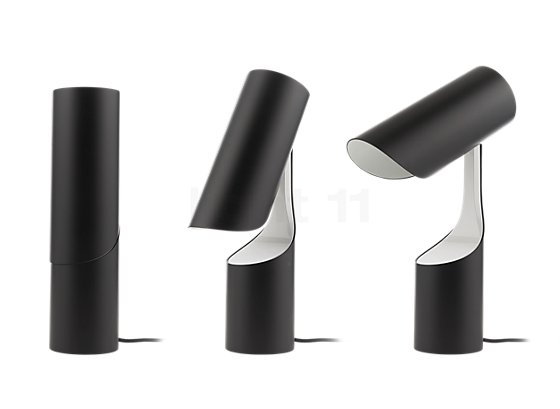 Le Klint Mutatio Lampe de table noir - En fonction du degré d'ouverture de l'abat-jour, la lumière sera reproduite différemment.