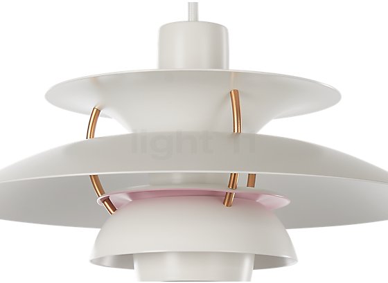 Louis Poulsen PH 5 Mini pink - Just like the other variants of the PH pendant light, the shade consists of multiple reflectors.