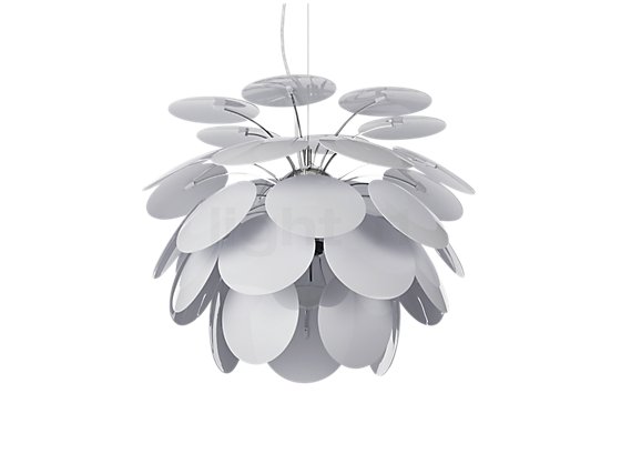 Marset Discocó Lampada a sospensione grigio - ø132 cm - Dischi di plastica piatti che circondano la lampadina donano alla Marset Discocó un look organico.