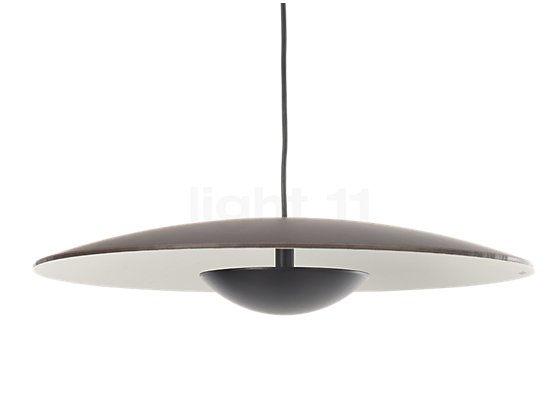 Marset Ginger Pendant Light LED wenge/white - ø19,5 cm - The wafer-thin outline is the main characteristic of this pendant light.