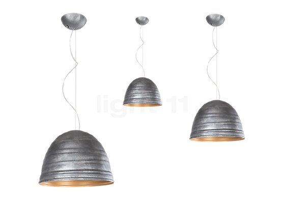 Martinelli Luce Babele Lampada a sospensione ø45 cm - Il paralume, dal look industriale, è disponibile in tre misure.