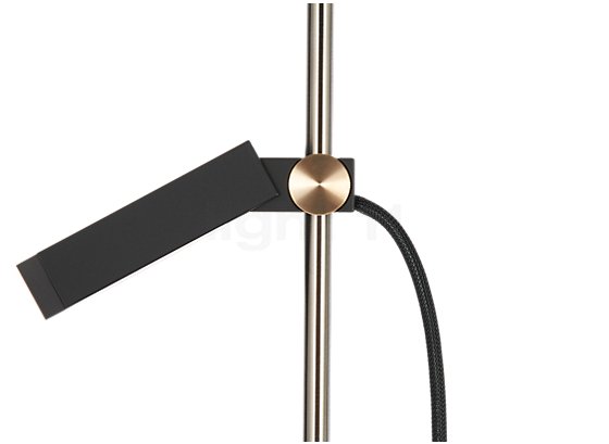 Mawa FBL Lampadaire LED noir mat - La tête de lampe, orientable à loisir, pivote à 360° et s'incline à 90°.