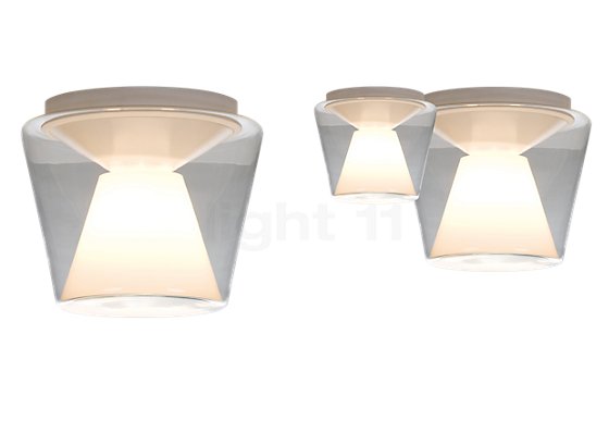 Serien Lighting Annex Ceiling Light L - external diffuser clear/inner diffuser polished , Warehouse sale, as new, original packaging - The ceiling light is available in three different sizes, which allows you to offer suitable light for any situation.