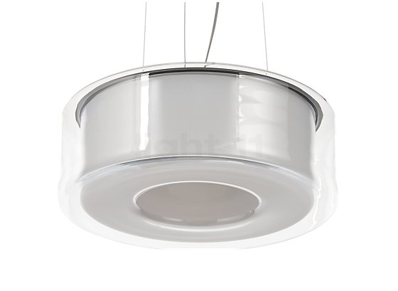 Serien Lighting Curling Hanglamp LED glas - M - externe diffusor zilver/zonder binnenste diffusor - dim to warm - Een nuchtere elegantie domineert de verschijning dezer lamp.