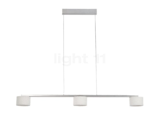 Serien Lighting Reef Bar Pendant Light 3 lamps LED aluminium brushed - The body of this pendant light is extremely slender and equipped with three shades.