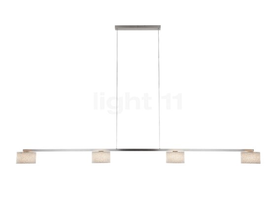 Serien Lighting Reef Bar Pendant Light 4 lamps LED aluminium brushed - With a width of about 1.5 m the Reef Suspension also easily supplies large dining tables with light.