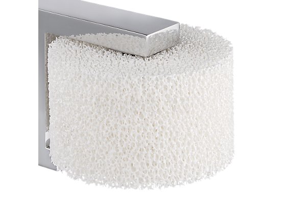 Serien Lighting Reef Wall Light LED aluminium brushed - The Reef captivates the viewer with its shade made of ceramic foam that makes us think of coral reefs.