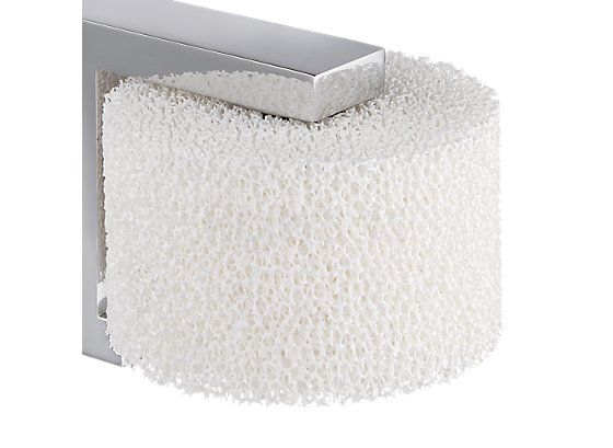 Serien Lighting Reef Wall Light LED aluminium polished - The Reef captivates the viewer with its shade made of ceramic foam that makes us think of coral reefs.