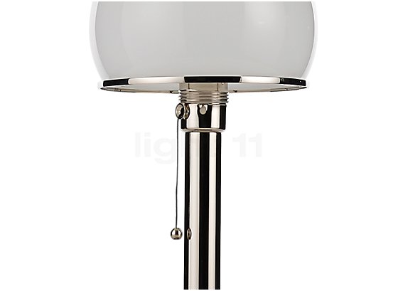 Tecnolumen Wagenfeld WA 24 Table lamp body nickel-plated/base nickel-plated - Purist, functional design based on the Bauhaus style is the quality seal of the Wagenfeld WA 24 table lamp.
