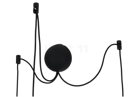 Umage Acorn Cannonball, lámpara de suspensión con 3 focos en negro acero inoxidable