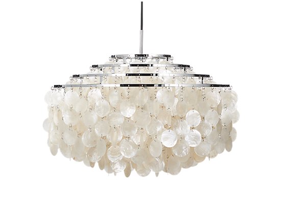 Verpan Fun 10DM Pendel krom - Even without being switched on, the appearance of this pendant light is stunning.