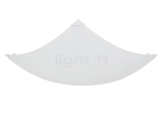 Vibia Quadra Ice Lampada da soffitto 47 cm - Grazie alle morbide linee curve e alla sua colorazione delicata, la lampada si fonde direttamente con il soffitto.