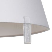 Artemide Melampo Parete aluminiumgrijs - De handgreep op de kap is niet alleen bedoeld om de lamp te richten, maar ook om te voorkomen dat de kap verslijt door overmatig aanraken.