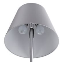 Artemide Melampo Tavolo grigio alluminio - Per il funzionamento della Melampo servono due lampadine con attacco E27, light11 consiglia lampadine alogene.