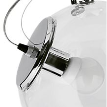 Artemide Miconos Soffitto chroom glanzend - Een matte globe-lichtbron komt in de plafondlamp het best tot recht.