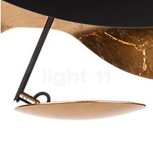 Catellani & Smith Lederam Manta Suspension LED doré/noir/noir-doré - ø60 cm - La petite vasque en réflecteur héberge des LED modernes qui projettent leur lumière vers le haut.