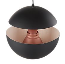 DCW Here Comes the Sun black/copper, ø10 cm - The recess in the lamp body emits soft light to the sides.