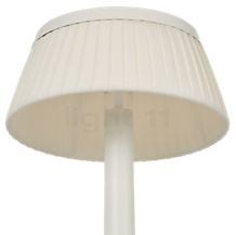 Flos Bon Jour Unplugged Lampe rechargeable LED corps blanc/couronner maille - Les LED de la lampe portative sont intégrées de façon à ce que la lumière émise ne puisse éblouir.