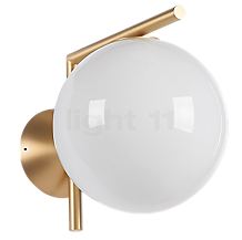 Flos IC Lights C/W1 black - The wall light impresses by a fascinating combination of satin-finished opal glass and high-quality metallic surfaces.