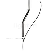 Flos Parentesi nickel - avec variateur - Le tube métallique peut être coulissé le long du câble de suspension.