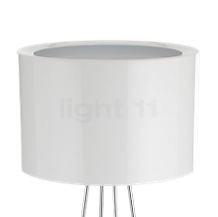 Flos Ray, lámpara de pie metal - blanco - 43 cm - El difusor cilíndrico está disponible en varios acabados en aluminio y vidrio.