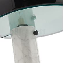 Flos Snoopy black - A push button is integrated directly into the marble base.